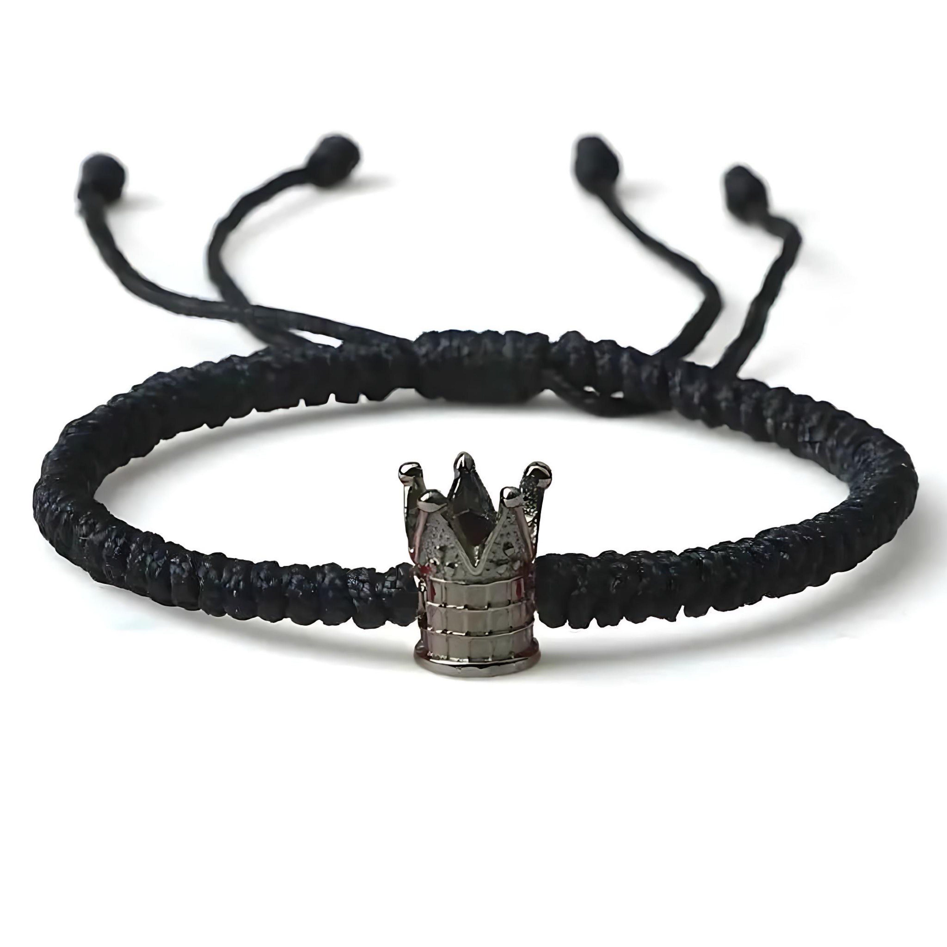 Braided Crown Bracelet - Unisex Adjustable Luxury Jewelry by Wave & Hang