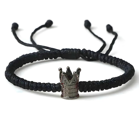 Braided Crown Bracelet - Unisex Adjustable Luxury Jewelry by Wave & Hang
