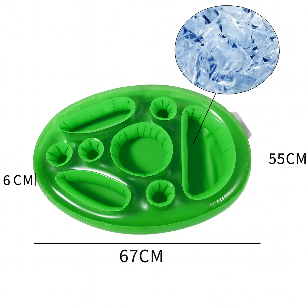 Inflatable Pineapple Pool Drink Holder Floating Snack Tray by Wave & Hang