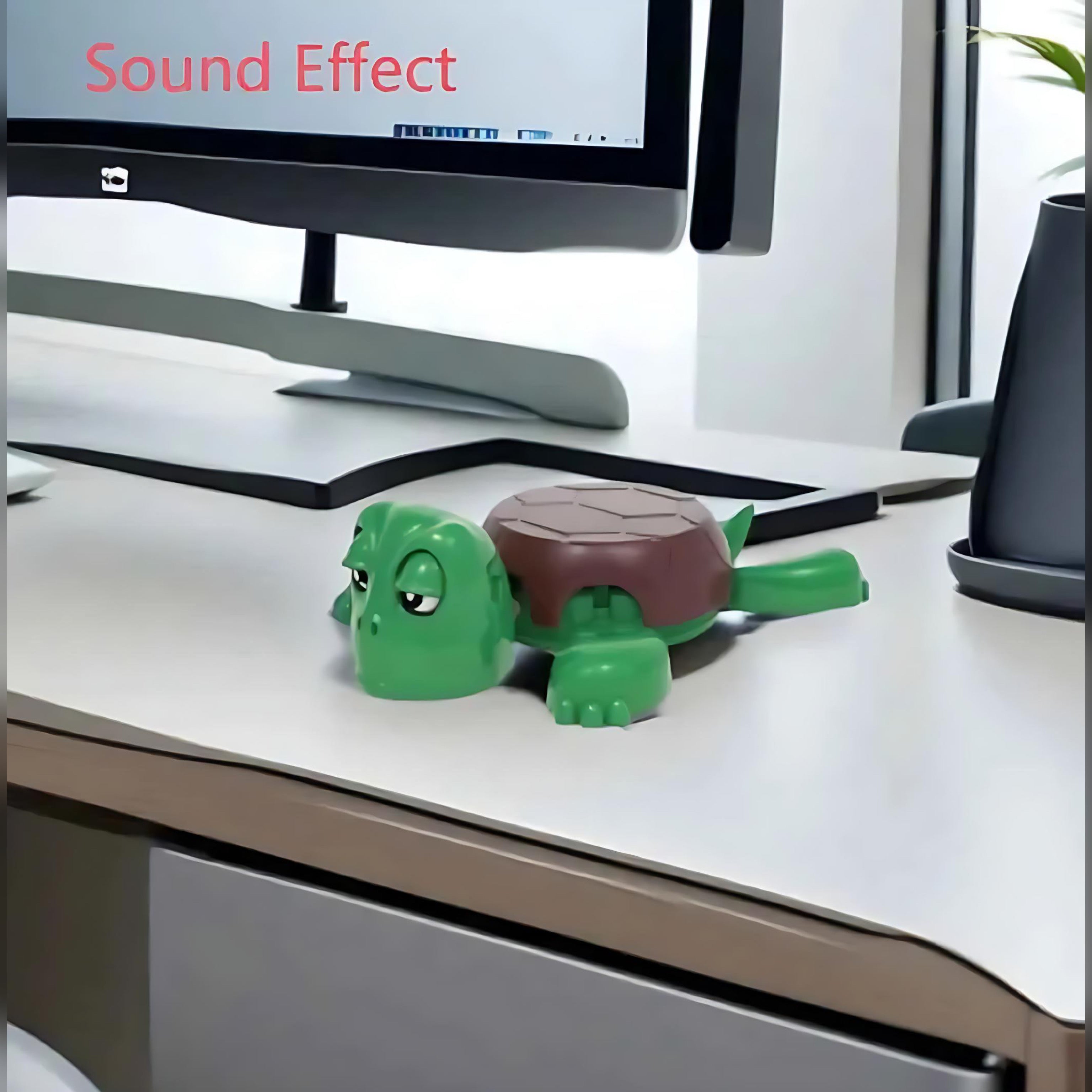 Turtle Press Coaster – Fun Desk Decor & Drink Holder by Wave & Hang