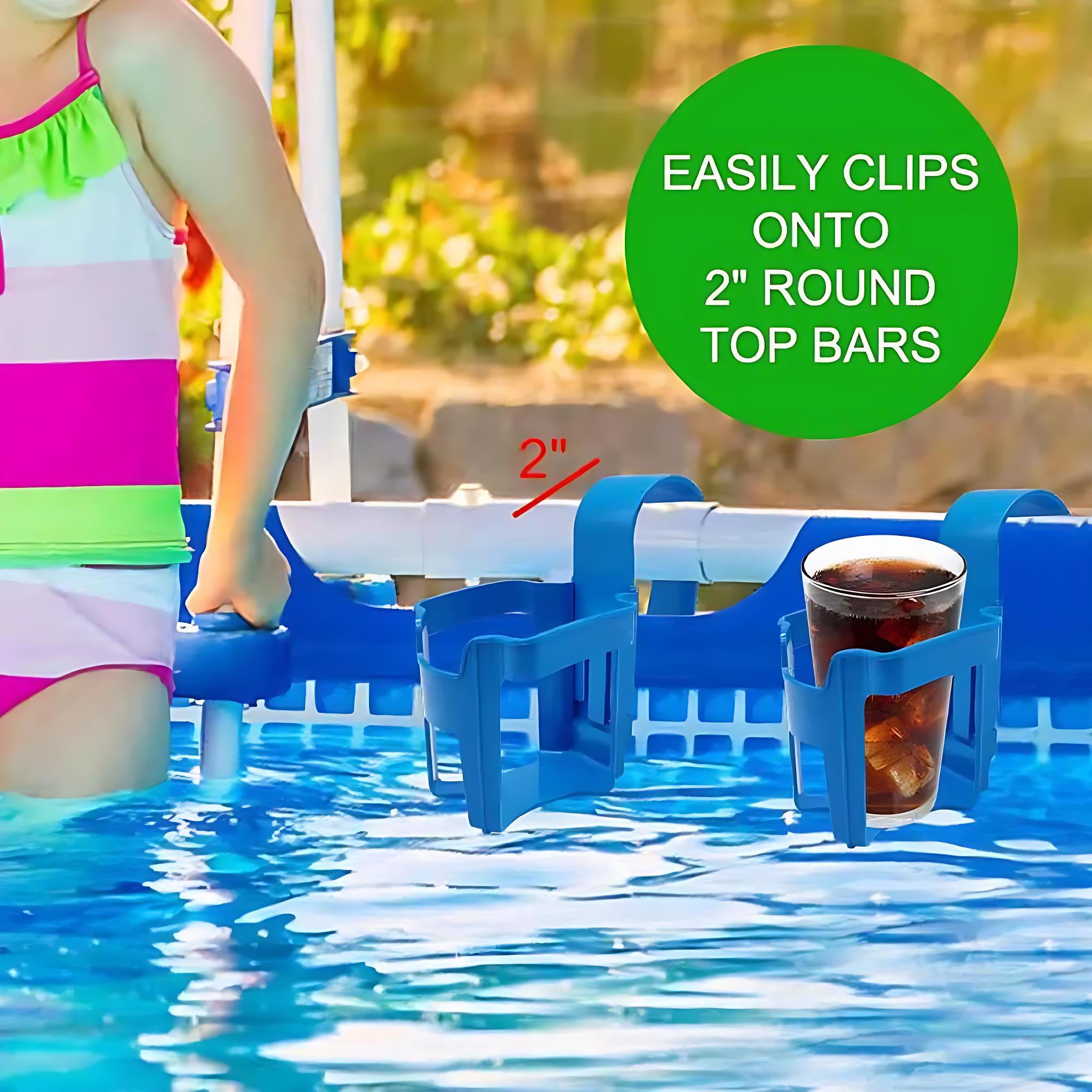 Multifunctional Pool Cup Holders in Durable ABS Plastic for Safe Poolside Drinks by Wave & Hang