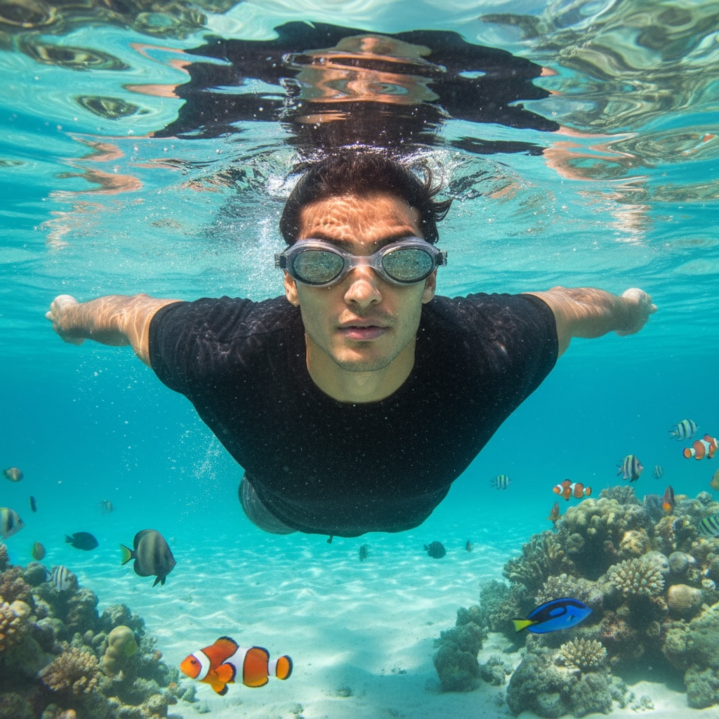 Outdoor Swimming Goggles Anti-Fog Waterproof for Water Sports by Wave & Hang