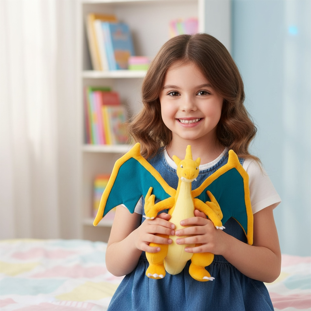 Pokémon Charizard Plush 25cm – Soft Stuffed Toy, XY Doll, Collectible Gift for Kids & Fans by Wave & Hang