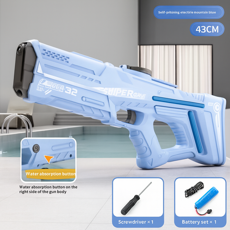 Viral Electric Repeating Water Gun – Long Range Rechargeable Blaster by Wave & Hang