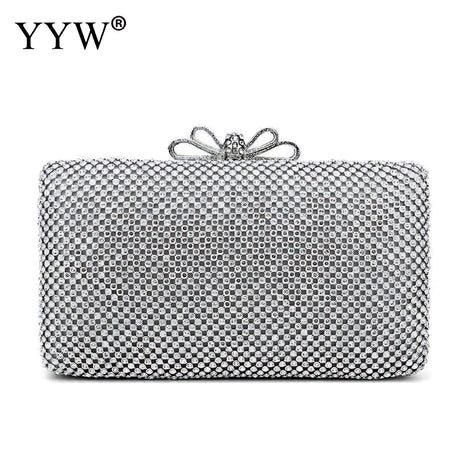 Silver Glitter Evening Clutch - Glamorous Handbag for Women by Wave & Hang