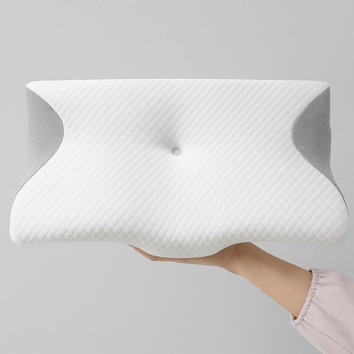 Orthopedic Memory Foam Cervical Pillow Ergonomic Butterfly Neck Support For Pain Relief And Alignment by Wave & Hang