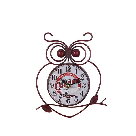Vintage Owl Wall Clock | Silent Charm for Home | Elegant Décor by Wave & Hang