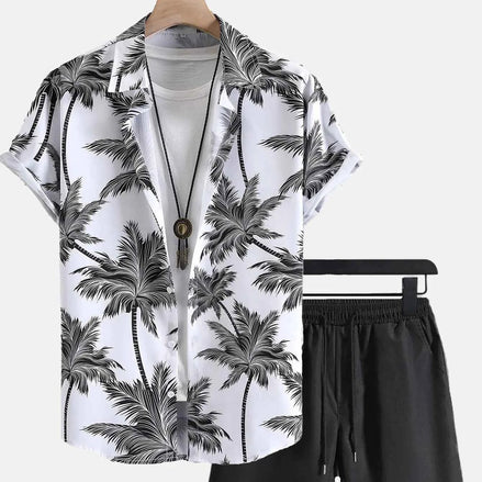 Men's 3D Print Beach Set | Tropical Style & Comfort by Wave & Hang