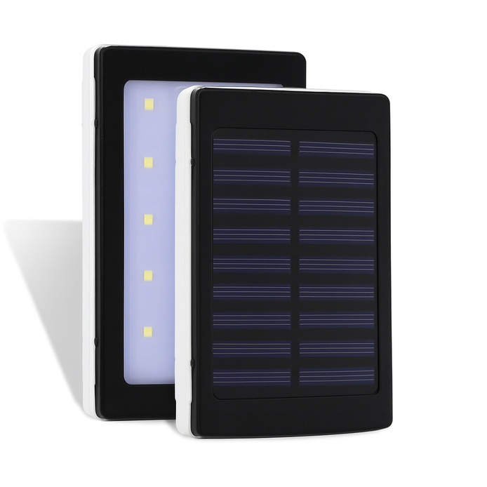 Solar Power Bank Portable Charger – 20000mAh Aluminum Alloy USB Battery Pack
