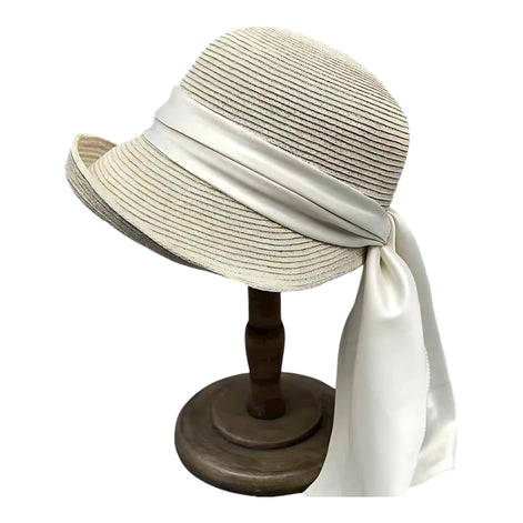 Japanese Ribbon Bucket Hat - Chic UV Protection for Women by Wave & Hang