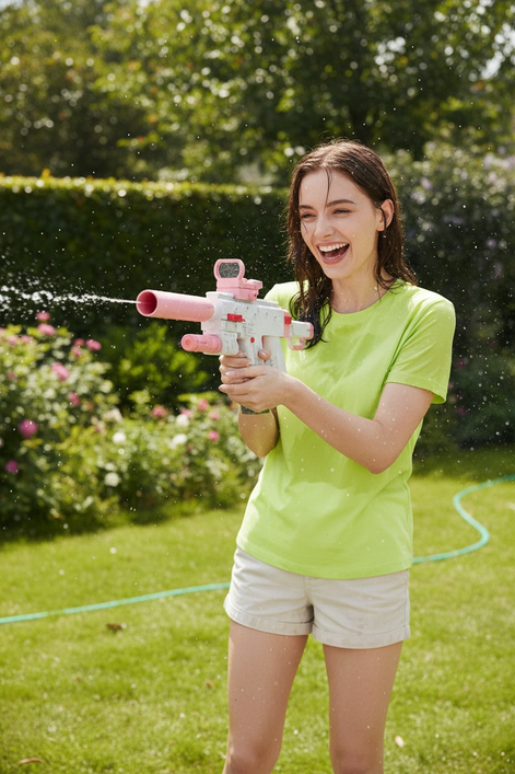 Summer Electric Automatic Water Gun – High-Pressure Rechargeable Blaster by Wave & Hang