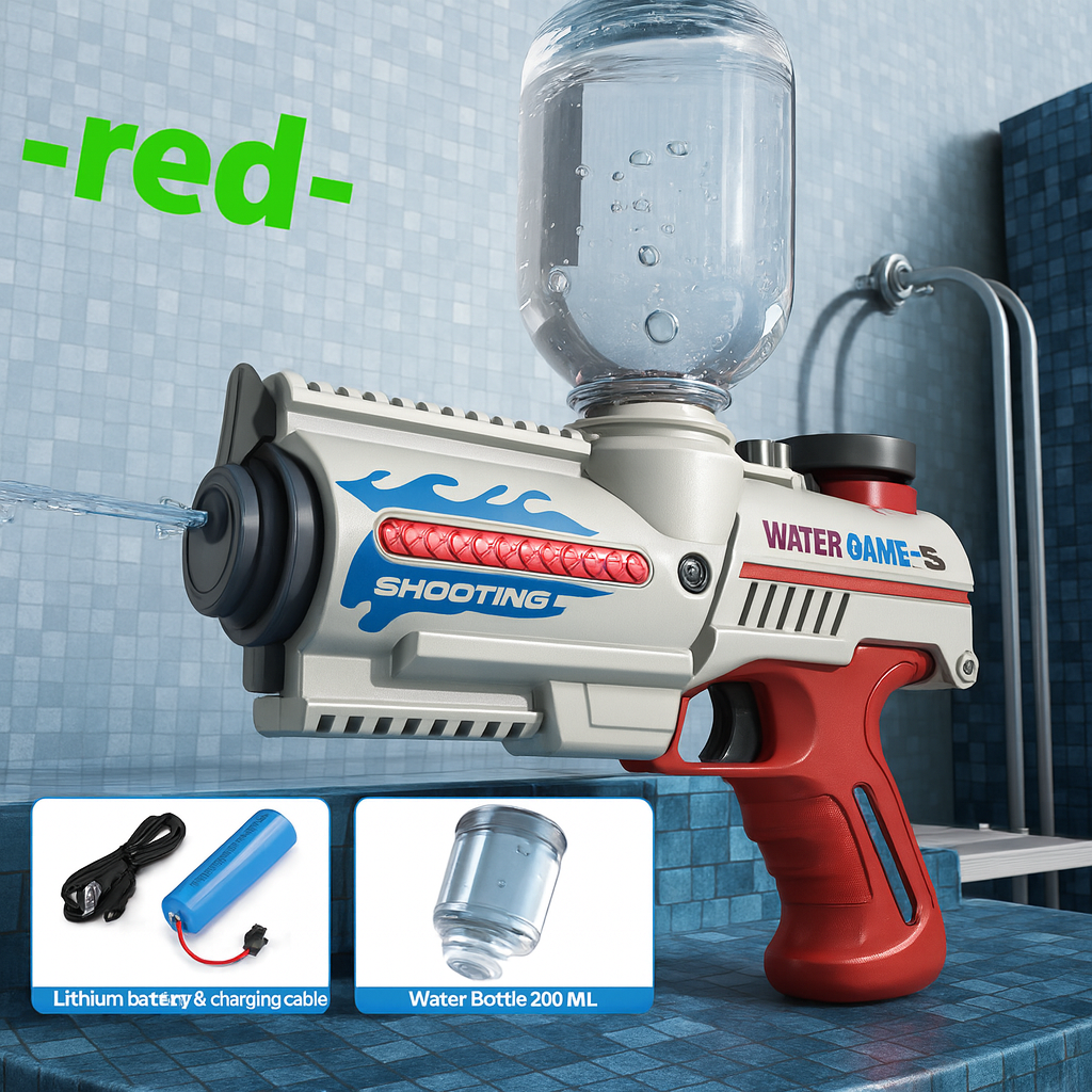 Viral Electric Repeating Water Gun – Long Range Rechargeable Blaster by Wave & Hang