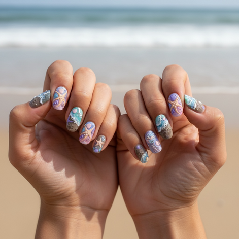 Ocean Nail Art Stickers | Easy DIY Summer Designs for Women by Wave & Hang