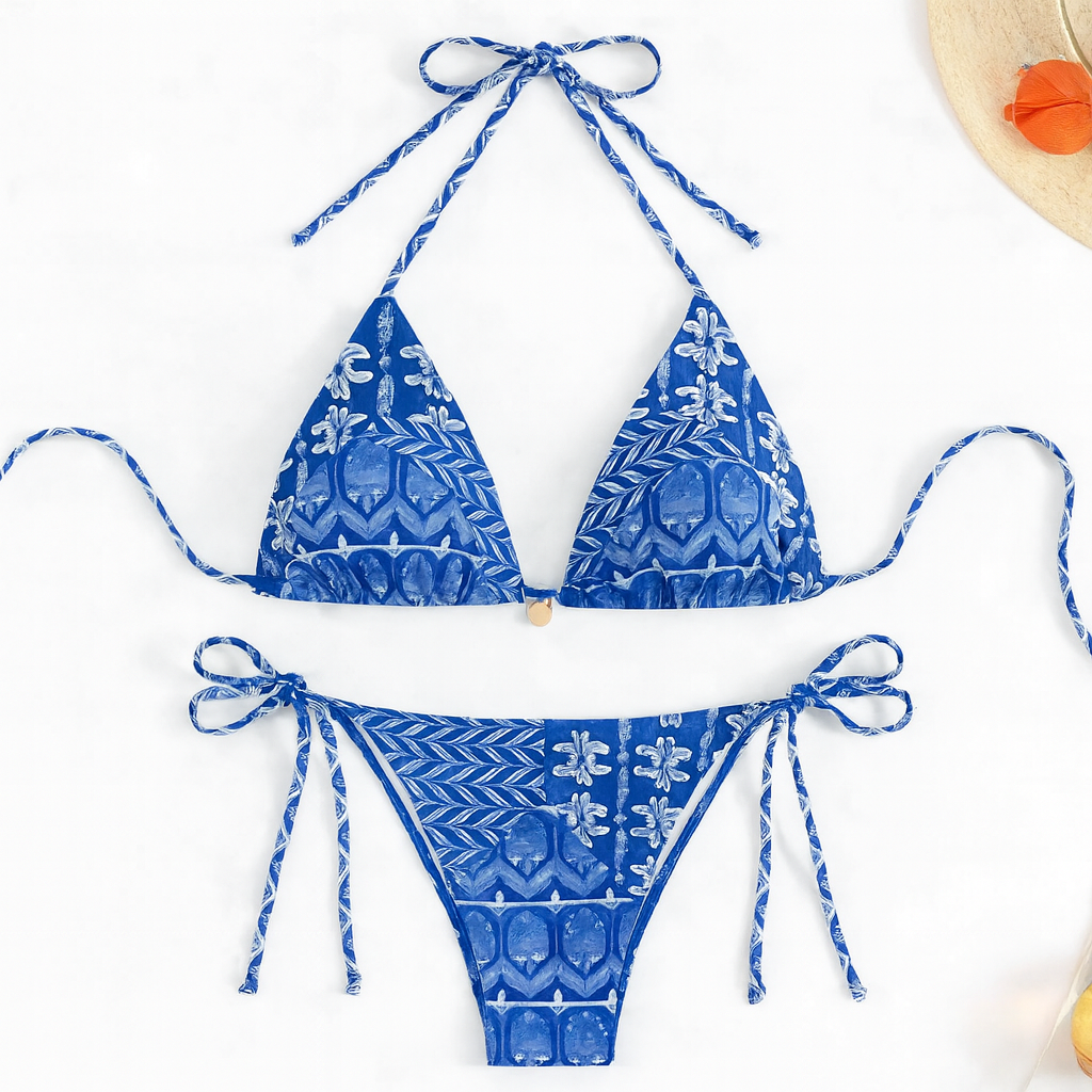 Bohemian Style Bikini Set – Sexy Tribal-Inspired Swimwear for Summer by Wave & Hang
