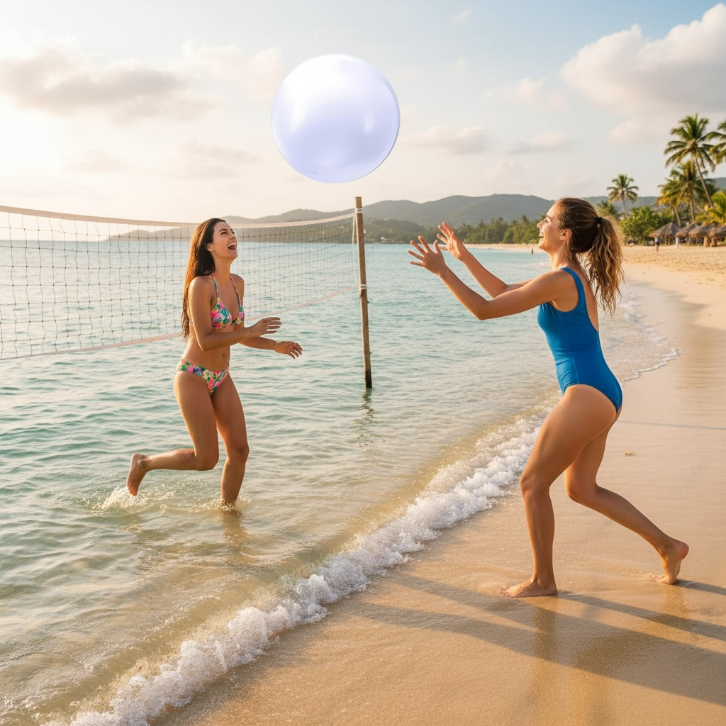 Sinmoe 8-Piece Inflatable Beach Balls - Durable & Fun 16