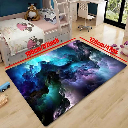 3D Galaxy Space Star Rug | Cosmic Area Carpet for Living Room Decor