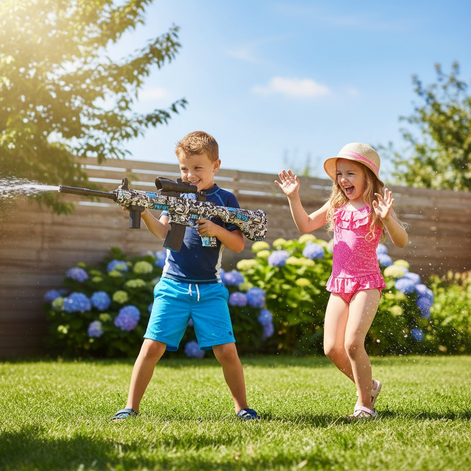 Electric Graffiti Water Gun – Automatic Rechargeable Spray Blaster by Wave & Hang