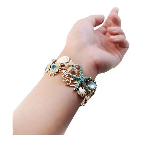Ocean-Themed Starfish & Anchor Bracelet – 99 Carat Inspired Jewelry by Wave & Hang