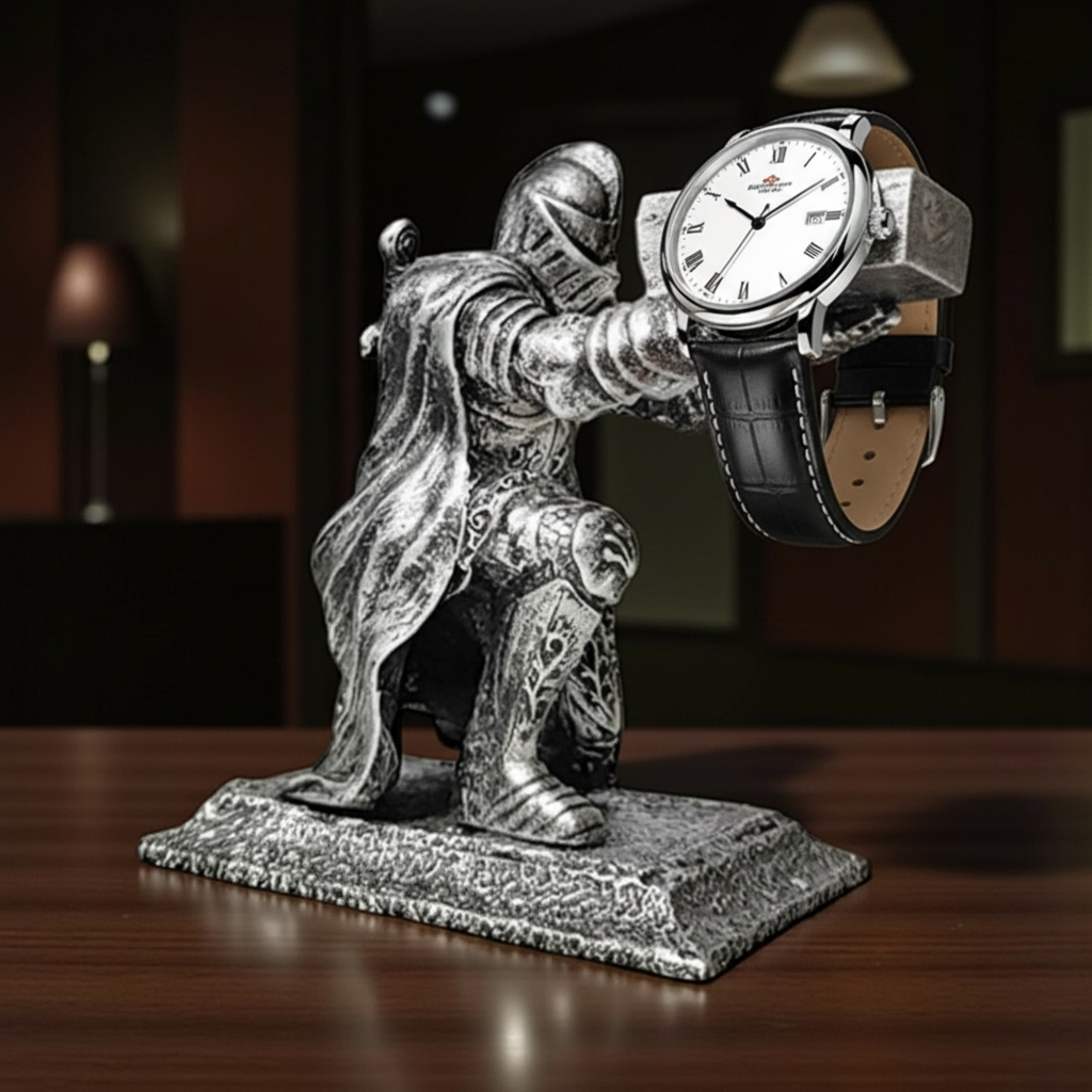 Knight Watch Holder Dock – Smartwatch Charging Stand & Display for Apple Watch by Wave & Hang