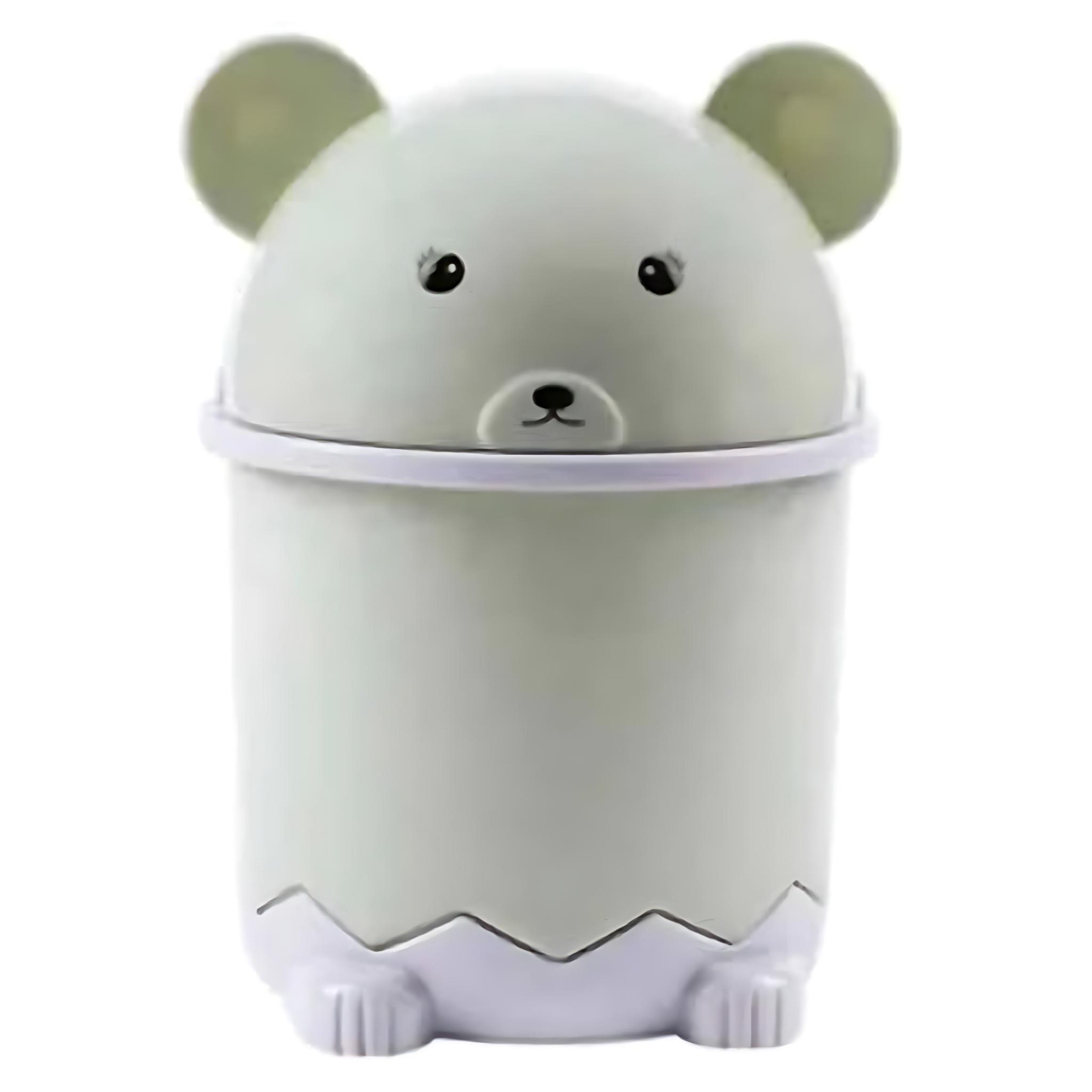 Panda Flip-Top Mini Trash Can | Cute Desktop Bin for Bathroom & Office