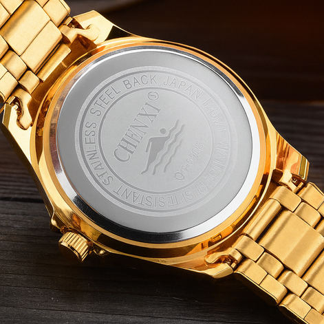 Couple’s Waterproof Quartz Watch – Deluxe Morning Edition, Unisex by Wave & Hang