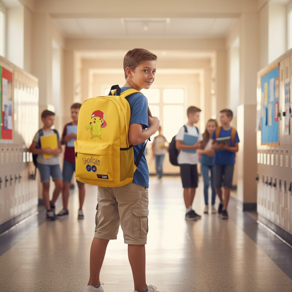 Pokémon Pikachu Backpack – Anime Style School Bag for Students & Fans (Unisex) by Wave & Hang