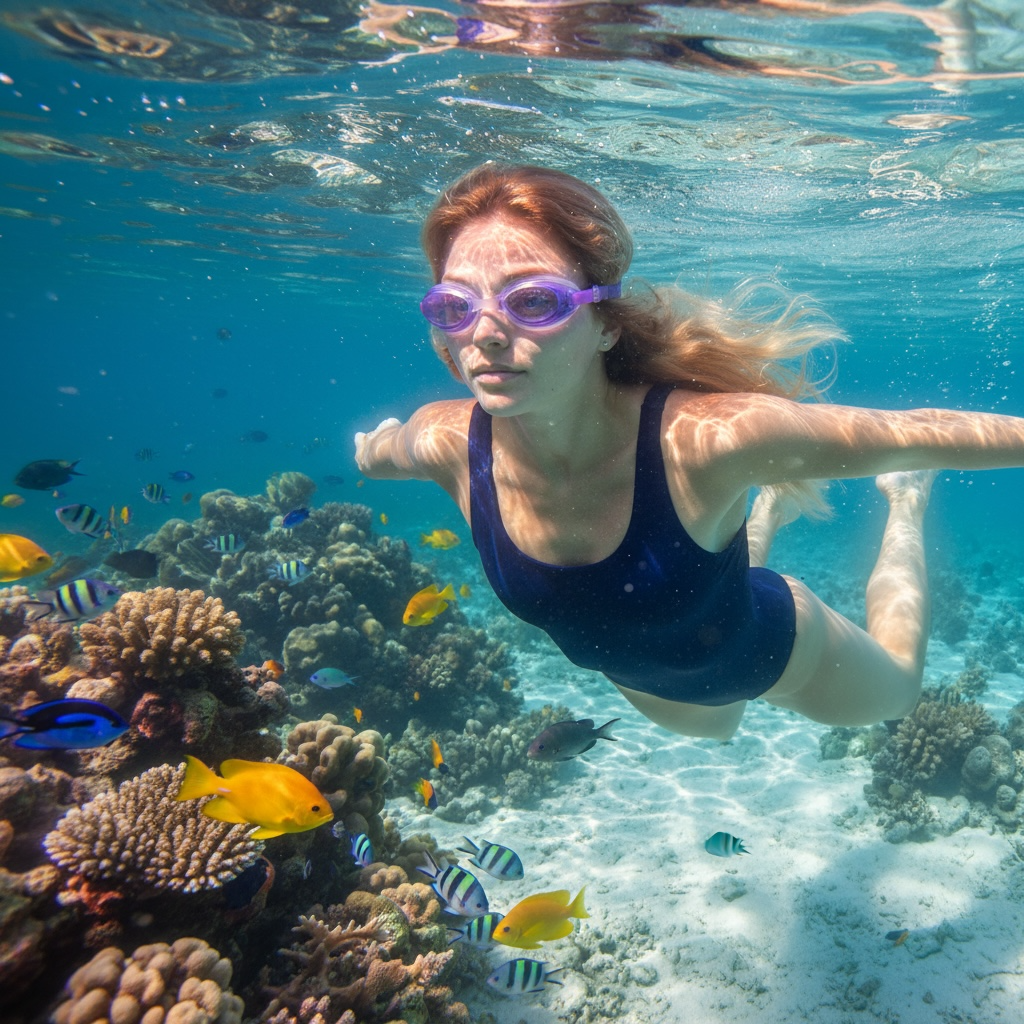 Outdoor Swimming Goggles Anti-Fog Waterproof for Water Sports by Wave & Hang