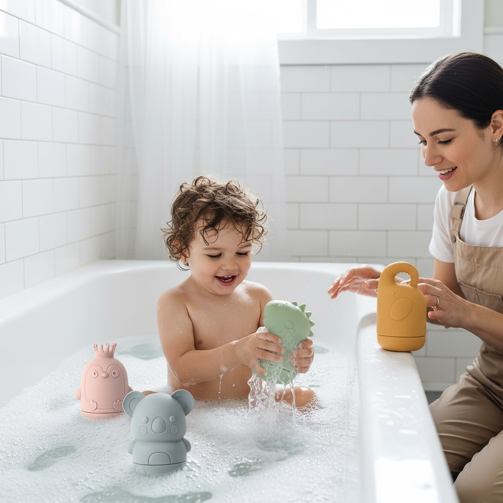Mold-Free Baby Bath Toys - Fun & Safe Ocean Animals by Wave & Hang