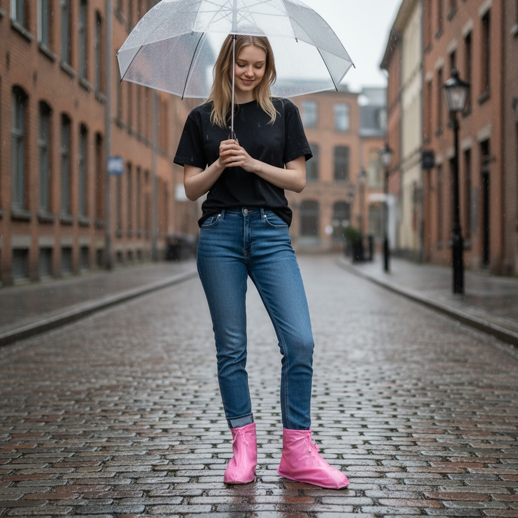 Waterproof Non-Slip Shoe Covers – Reusable PVC Rain Protection by Wave & Hang