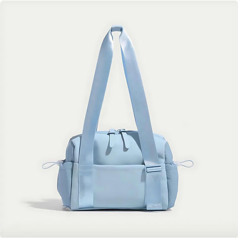 Sports Duffel Bag Lightweight Nylon Water Resistant Shoulder Strap by Wave & Hang