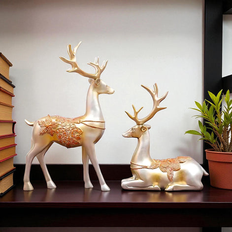 European Style Resin Deer Figurine | Elegant Living Room Decor