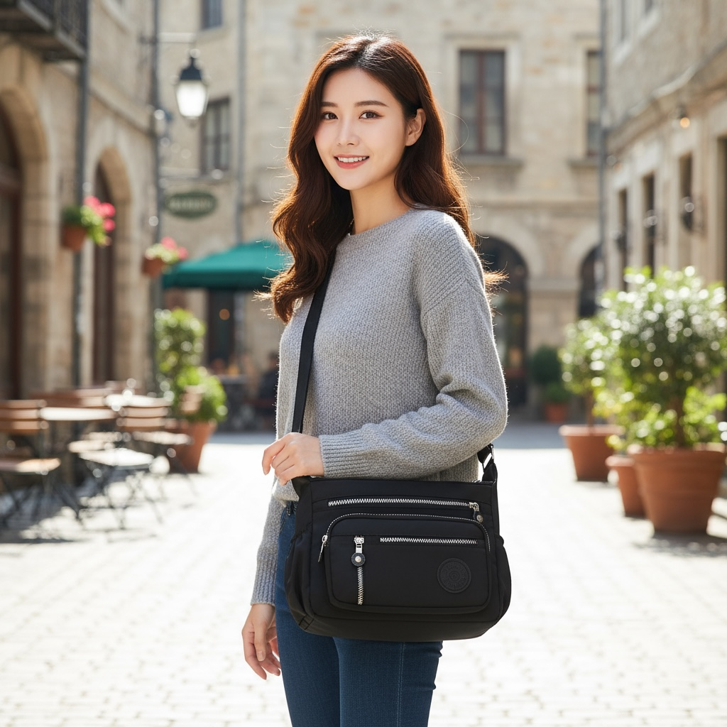 Nylon Crossbody Bag – Lightweight & Stylish for Women by Wave & Hang