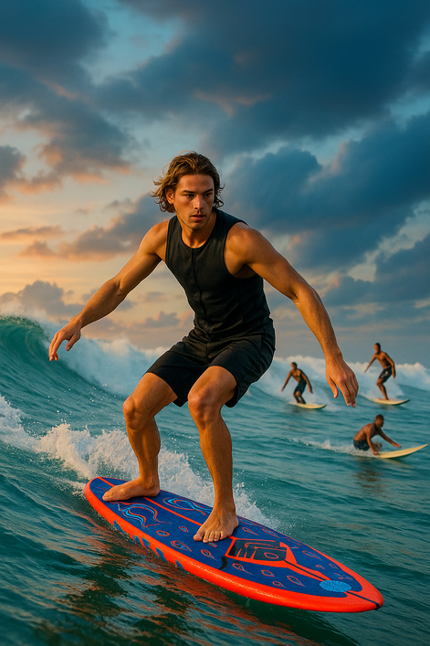 Giantex 6FT Surfboard – Foam Surf Board with Removable Fins, Leash & Traction Pad | Beginner Soft Top Surfboard for Kids, Adults & Beach Training
