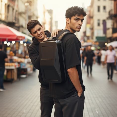 Cyber Laptop Backpack – Anti-Theft, Hard Shell, USB Charging, 14-Inch Travel Bag by Wave & Hang