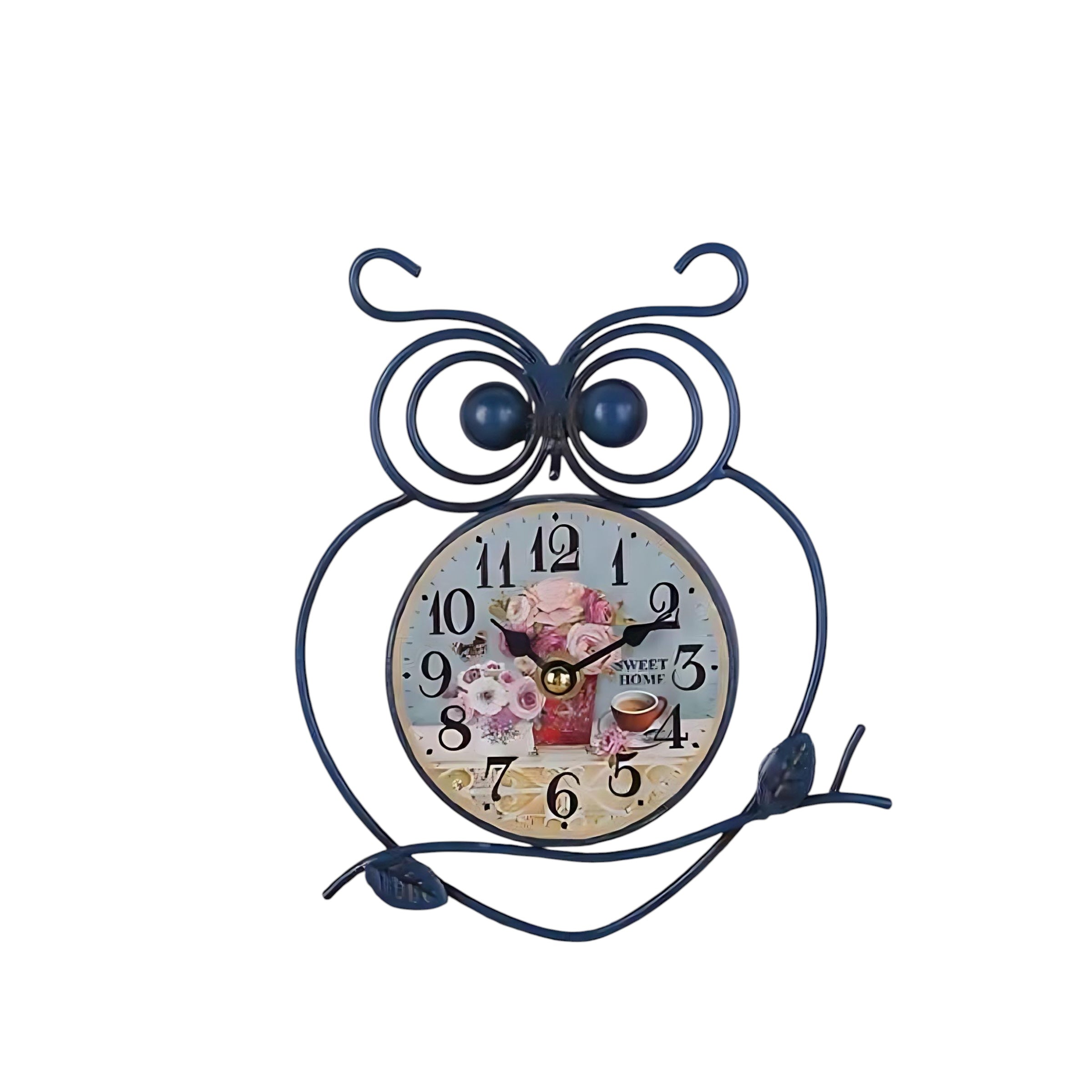 Vintage Owl Wall Clock | Silent Charm for Home | Elegant Décor by Wave & Hang