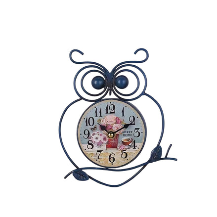 Vintage Owl Wall Clock | Silent Charm for Home | Elegant Décor by Wave & Hang