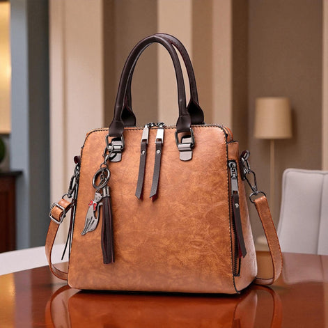 Charming Cat Tote Bag – Stylish PU Leather Purse for Women by Wave & Hang