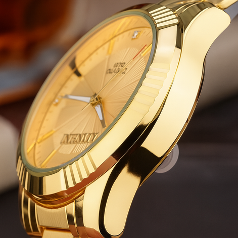 Couple’s Waterproof Quartz Watch – Deluxe Morning Edition, Unisex by Wave & Hang