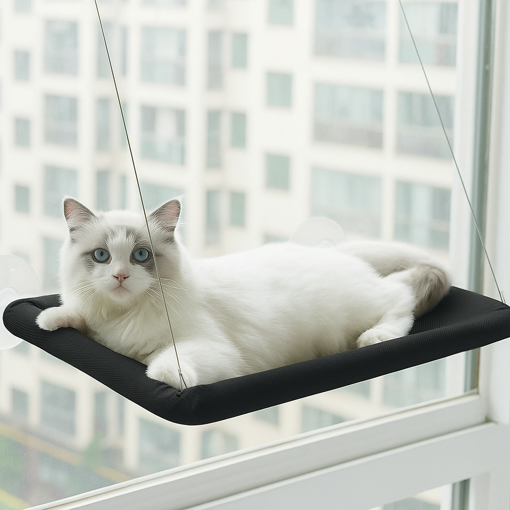 Pet Window Hammock – Cat Hanging Bed by Wave & Hang