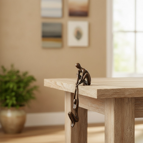 Dancing Couple Figurine – Romantic Resin Sculpture for Home Decor by Wave & Hang