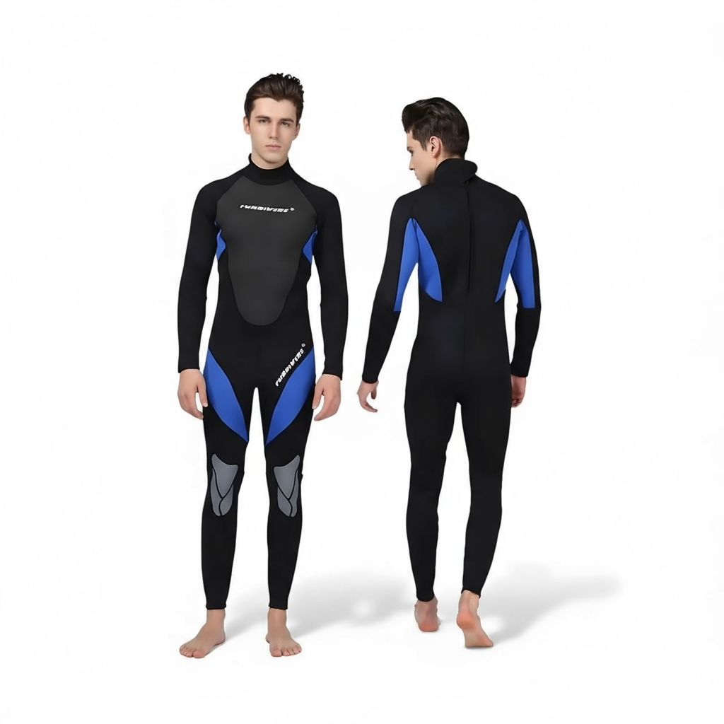 Mens Thermal Full Body Diving Wetsuit Neoprene Surfing Suit by Wave & Hang