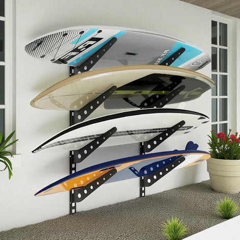 Neorexon™ Adjustable Surfboard Rack – Heavy-Duty Wall Mount for Surfboards, Paddle Boards & More by Wave & Hang