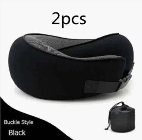Premium Memory Foam Travel Neck Pillow | Ergonomic U-Shaped Support Cushion for Flights, Car & Office