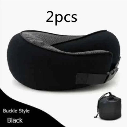 Premium Memory Foam Travel Neck Pillow | Ergonomic U-Shaped Support Cushion for Flights, Car & Office