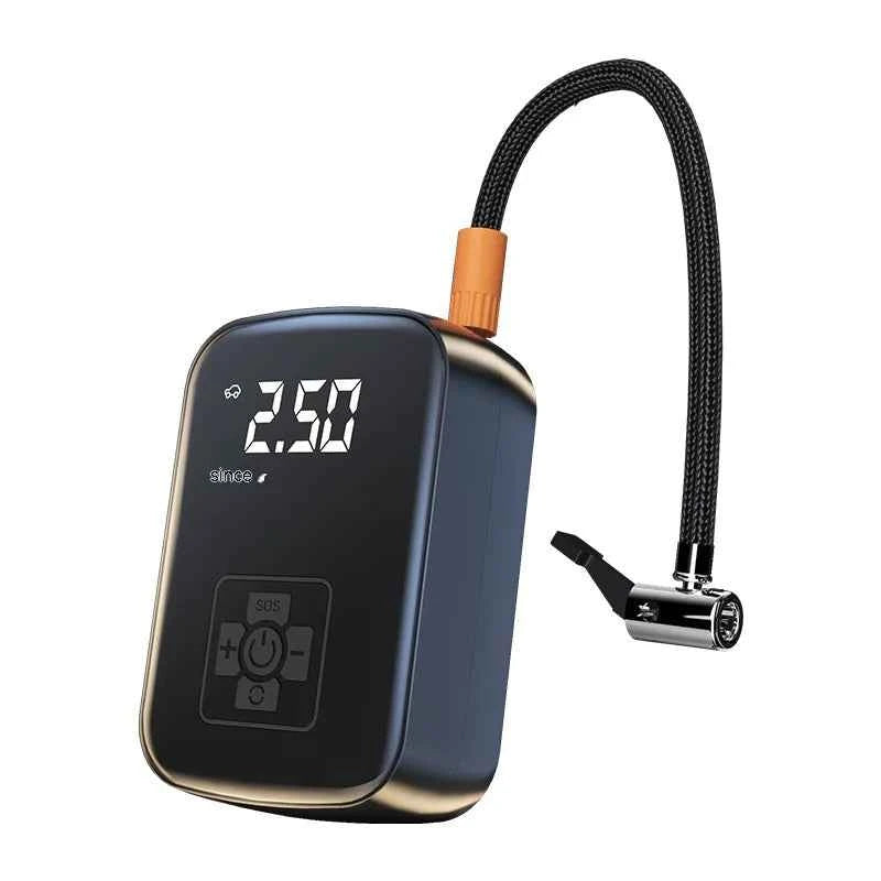 Portable Wireless Car Air Pump – Digital Display Tire Inflator for Car, Bike, Motorcycle & Ball | 100W USB Rechargeable Air Compressor