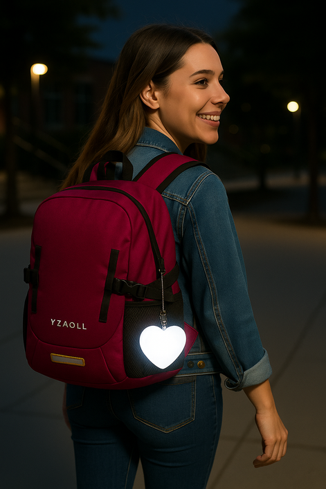 Heart LED Purse Light – Motion-Sensing Charm for Bags by Wave & Hang