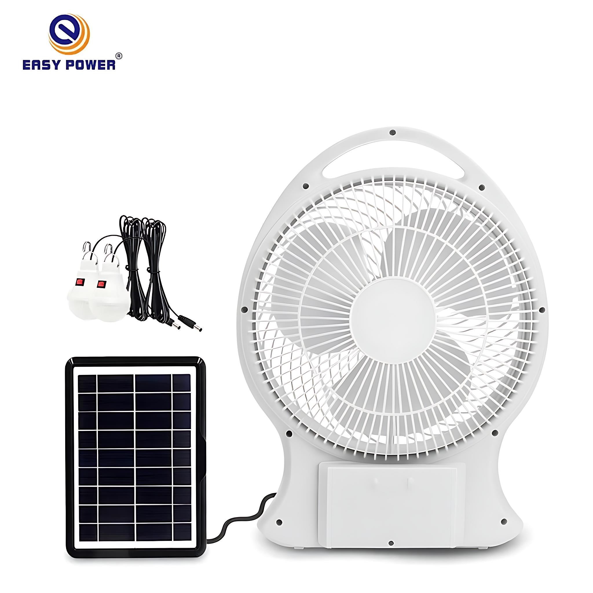12-Inch Solar-Powered Fan | Ultimate Cooling for Outdoor Fun by Wave & Hang