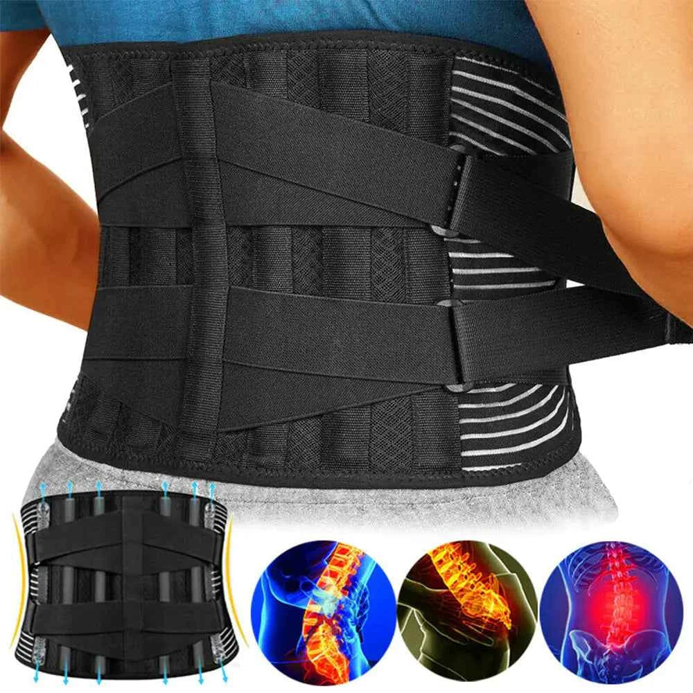 Adjustable Lumbar Support Belt for Back Pain Relief - Comfort for All by Wave & Hang