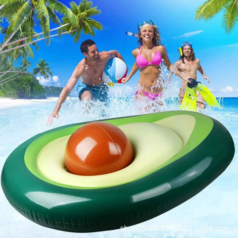 Inflatable Avocado Pool Float Eco Friendly PVC For Kids And Adults by Wave & Hang