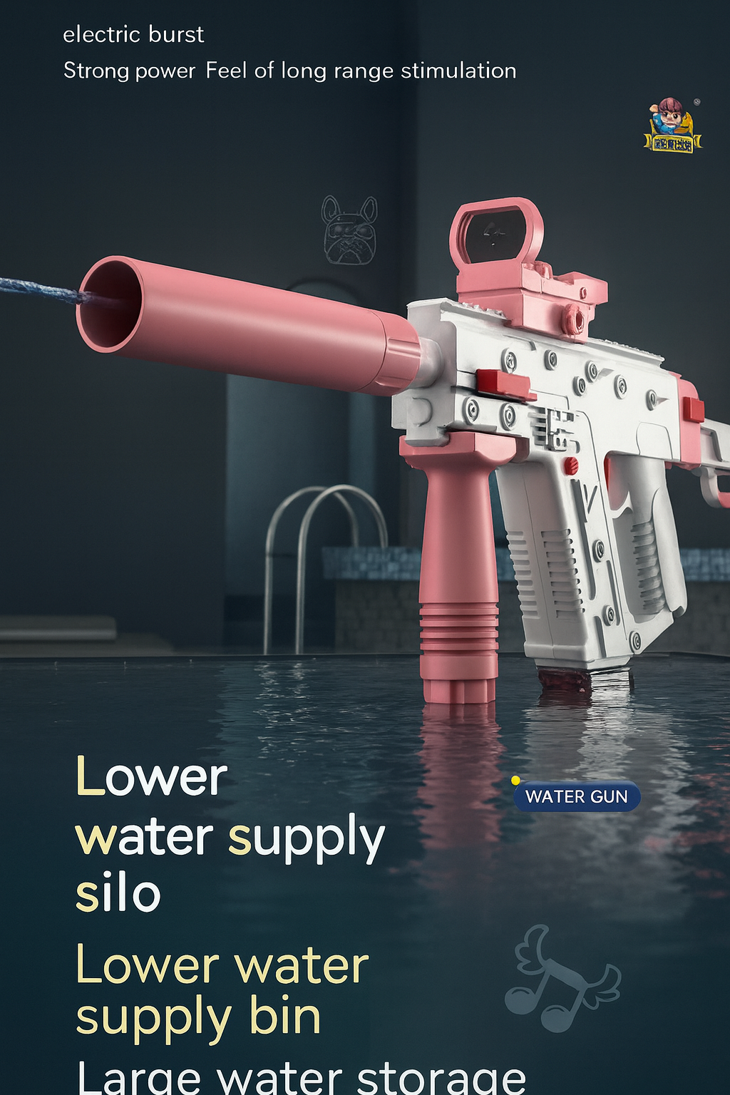 Summer Electric Automatic Water Gun – High-Pressure Rechargeable Blaster by Wave & Hang